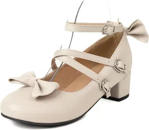 Lovely Bowknot Ankle Strap Mary Jane Princess Shoes
