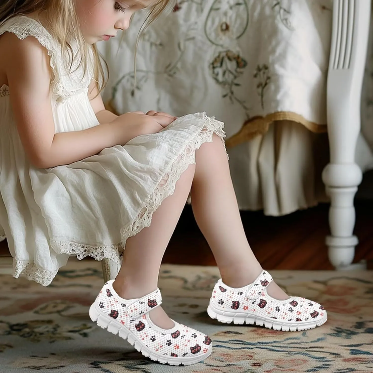 Low Cut Breathable Walking Shoes for Little Kid Girls Lightweight Casual Shoes Indoor Outdoor School Sports Shoes SizeUS 11-15