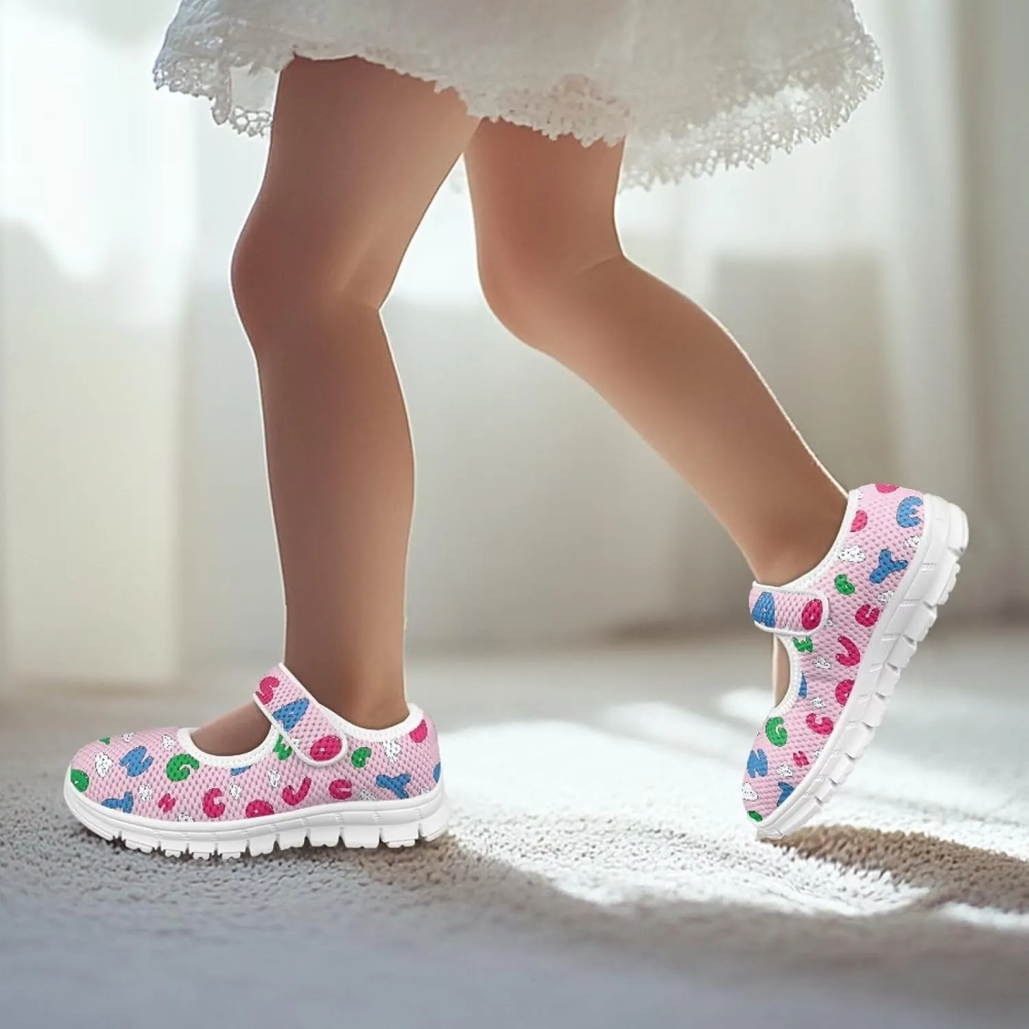 Low Cut Breathable Walking Shoes for Little Kid Girls Lightweight Casual Shoes Indoor Outdoor School Sports Shoes SizeUS 11-15