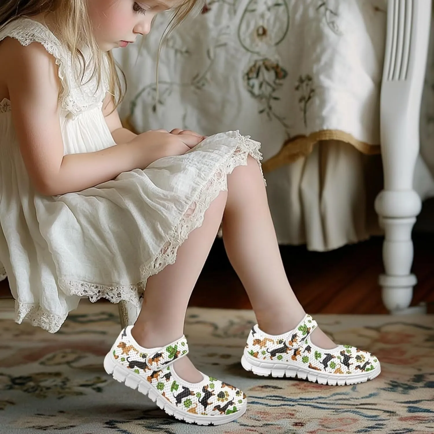 Low Cut Breathable Walking Shoes for Little Kid Girls Lightweight Casual Shoes Indoor Outdoor School Sports Shoes SizeUS 11-15