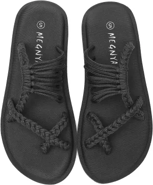MEGNYA Yoga Mat Flip Flops for Women, Comfortable Foam Walking Sandals, Flexible and Lightweight Slippers for Beach/Holiday/Poolside/Outdoor Activities