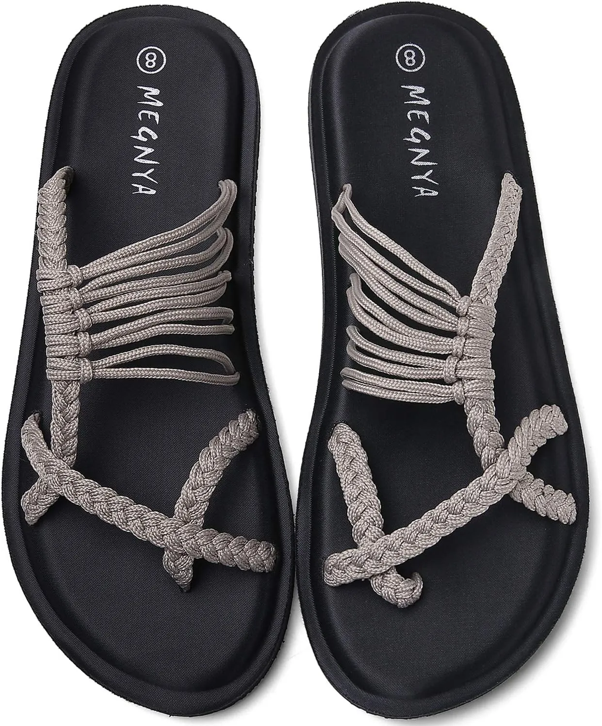 MEGNYA Yoga Mat Flip Flops for Women, Comfortable Foam Walking Sandals, Flexible and Lightweight Slippers for Beach/Holiday/Poolside/Outdoor Activities