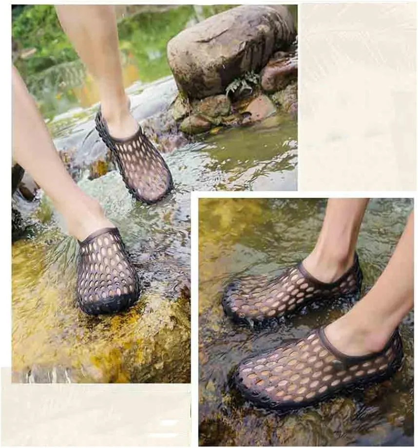 Men's beach shoes,Shower Water Shoes Breathable sandals, lightweight sandals,slip outdoor hole shoes breathable sports sandals Sandals Indoor and Outdoor