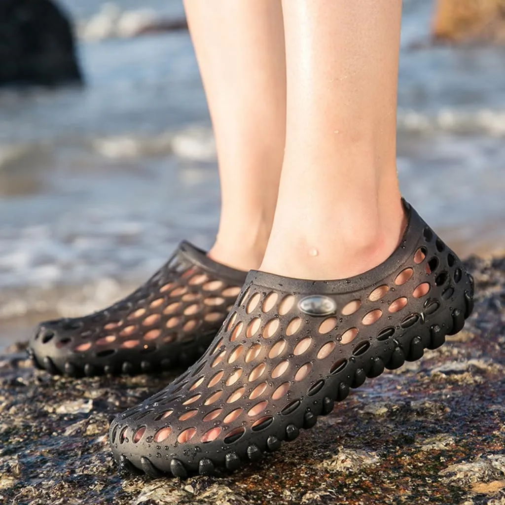 Men's beach shoes,Shower Water Shoes Breathable sandals, lightweight sandals,slip outdoor hole shoes breathable sports sandals Sandals Indoor and Outdoor