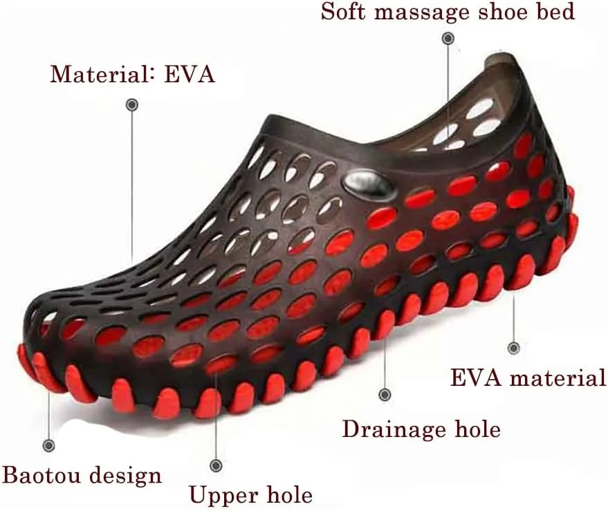 Men's beach shoes,Shower Water Shoes Breathable sandals, lightweight sandals,slip outdoor hole shoes breathable sports sandals Sandals Indoor and Outdoor