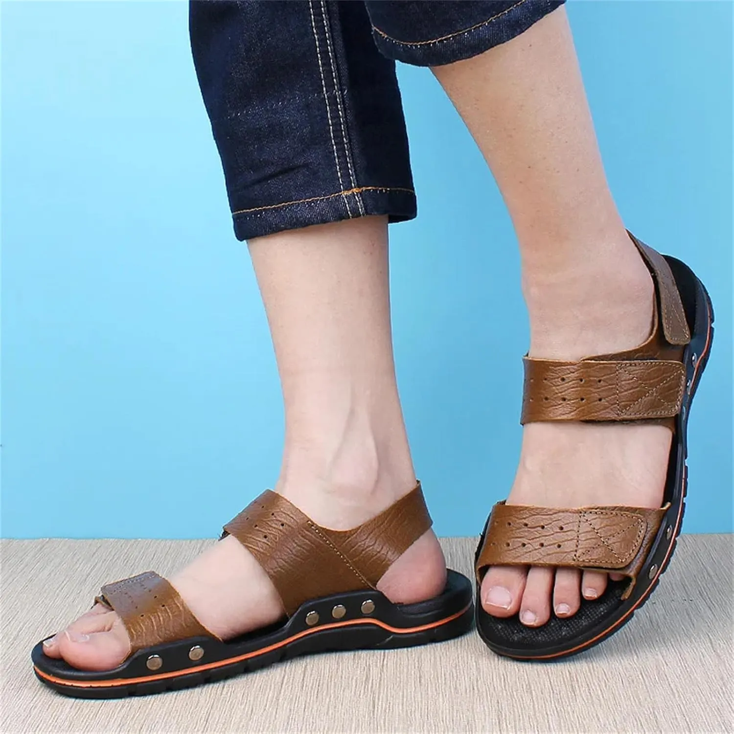 Men's Breathable Sandals Summer Leather Sandals