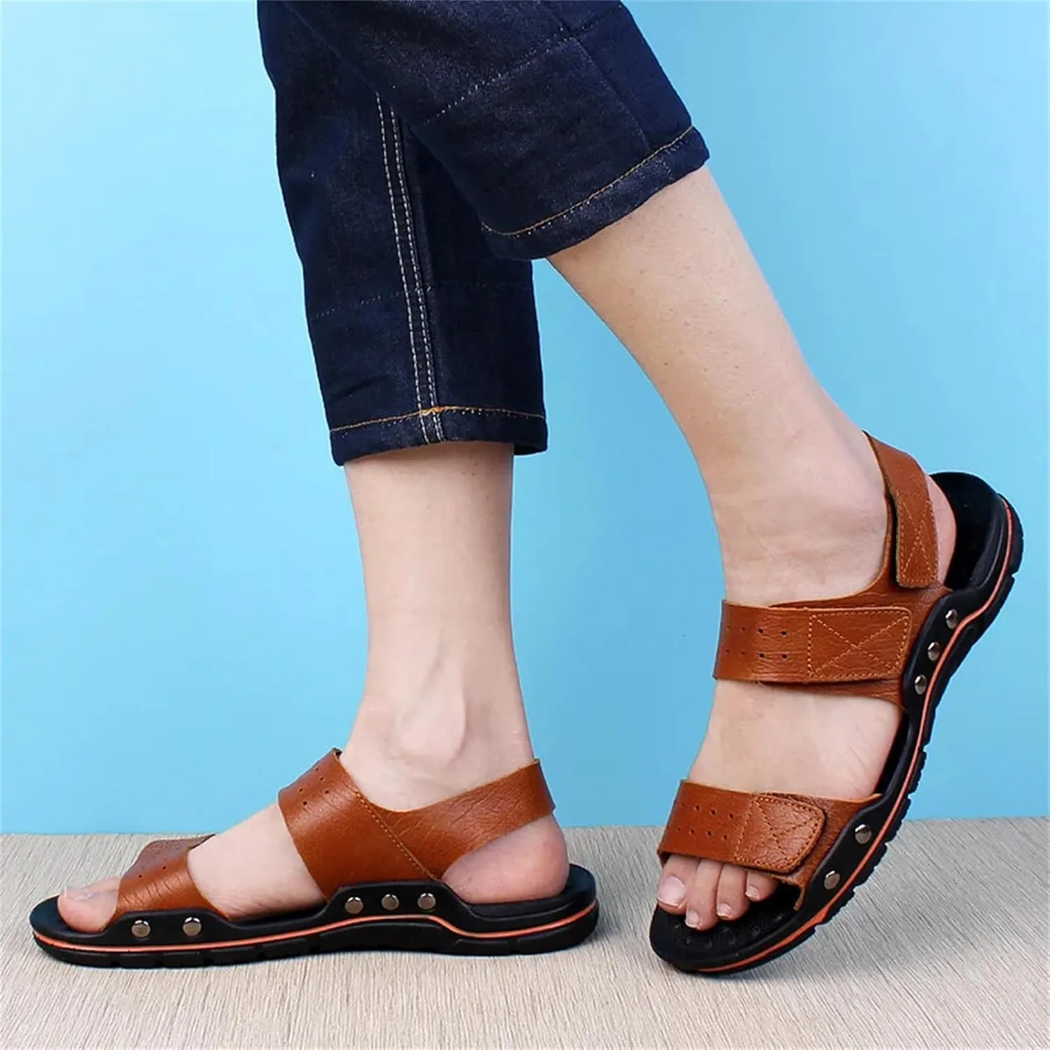 Men's Breathable Sandals Summer Leather Sandals