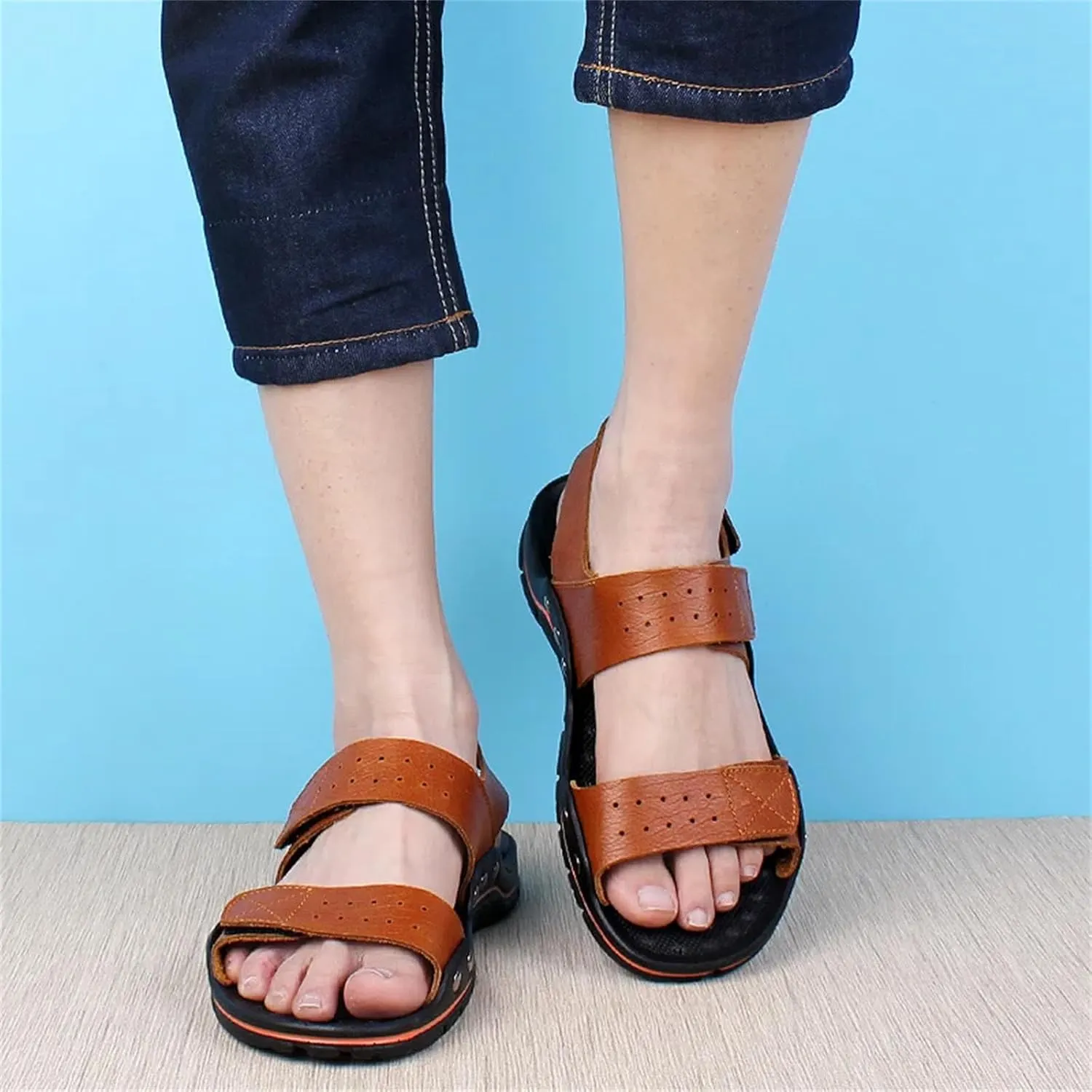 Men's Breathable Sandals Summer Leather Sandals