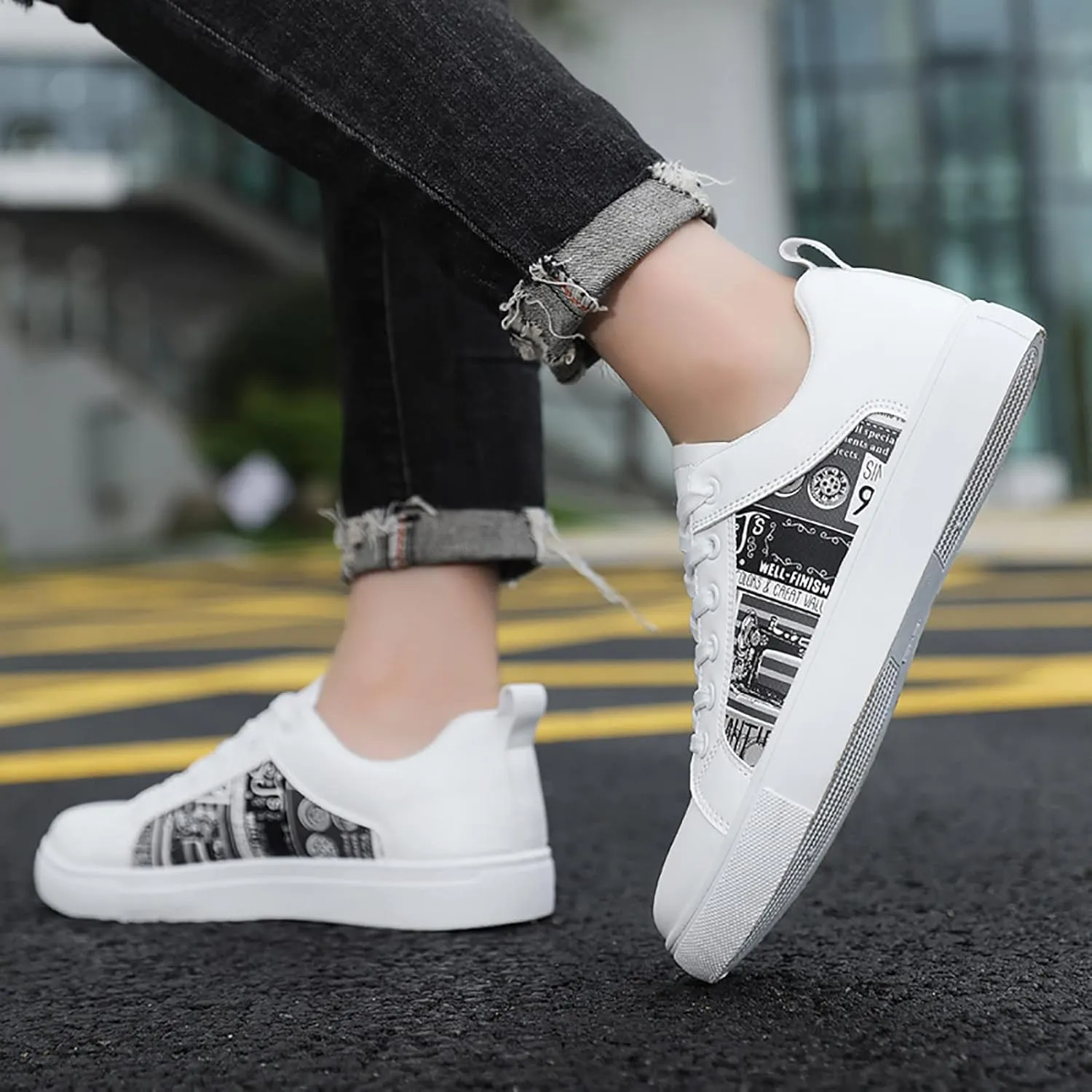 Men's Casual Dress Sneakers Slip On Sneakers Women Wide Width Gym Shoes Men Round Toe Flats Comfortable Womens Loafers Platform Sneakers for Women Fashion