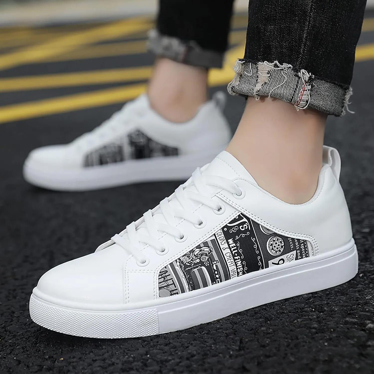 Men's Casual Dress Sneakers Slip On Sneakers Women Wide Width Gym Shoes Men Round Toe Flats Comfortable Womens Loafers Platform Sneakers for Women Fashion
