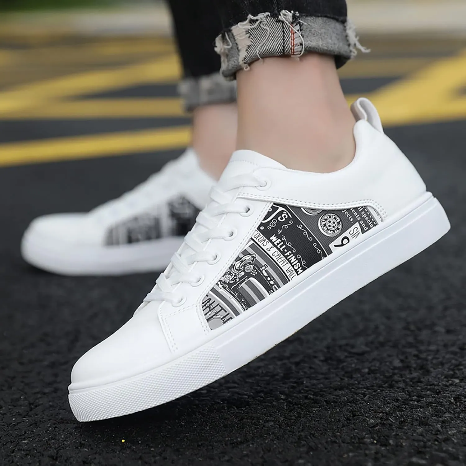 Men's Casual Dress Sneakers Slip On Sneakers Women Wide Width Gym Shoes Men Round Toe Flats Comfortable Womens Loafers Platform Sneakers for Women Fashion