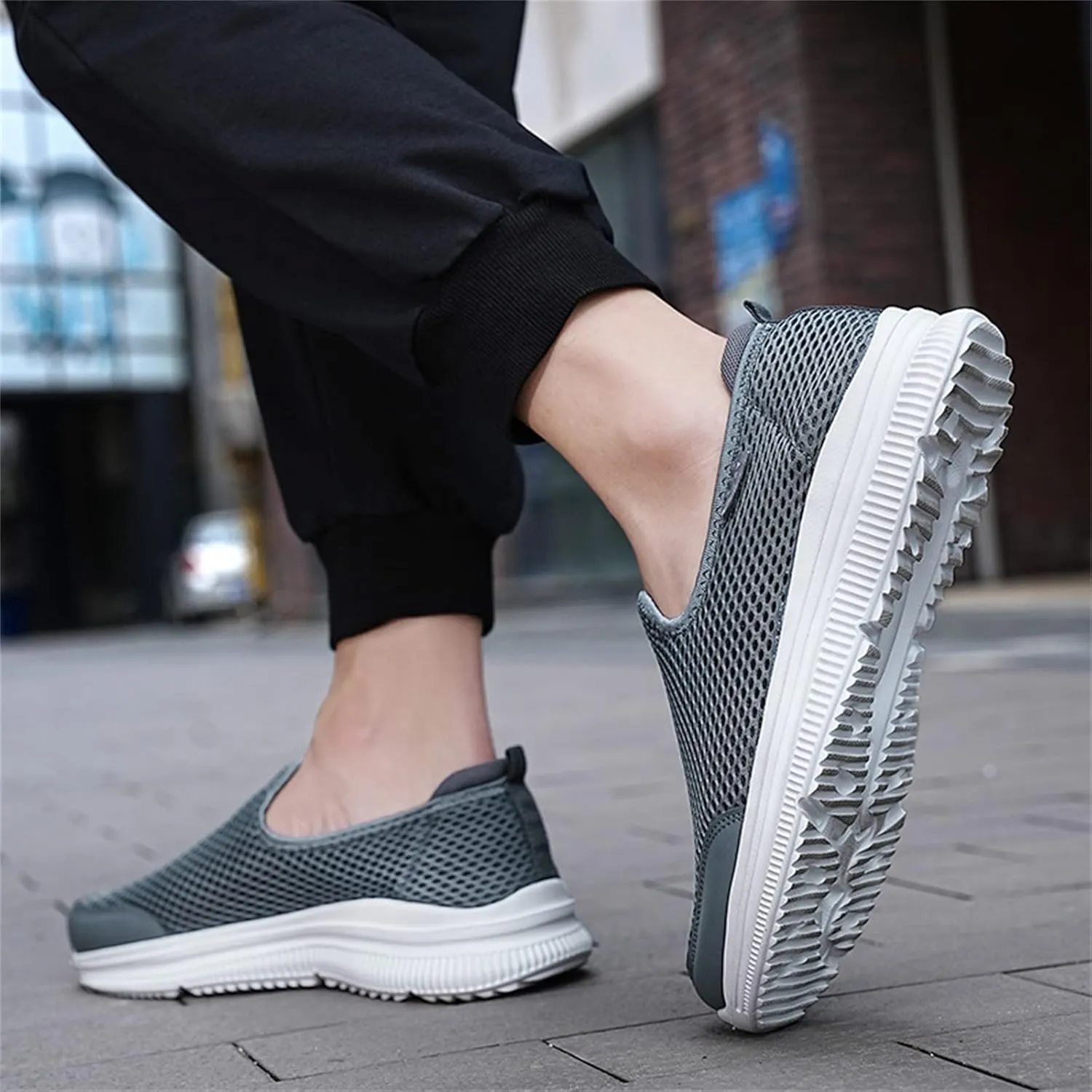 Men's Running Shoes Comfortable Lightweight Breathable Walking Shoes Mesh Workout Casual Sports Shoes