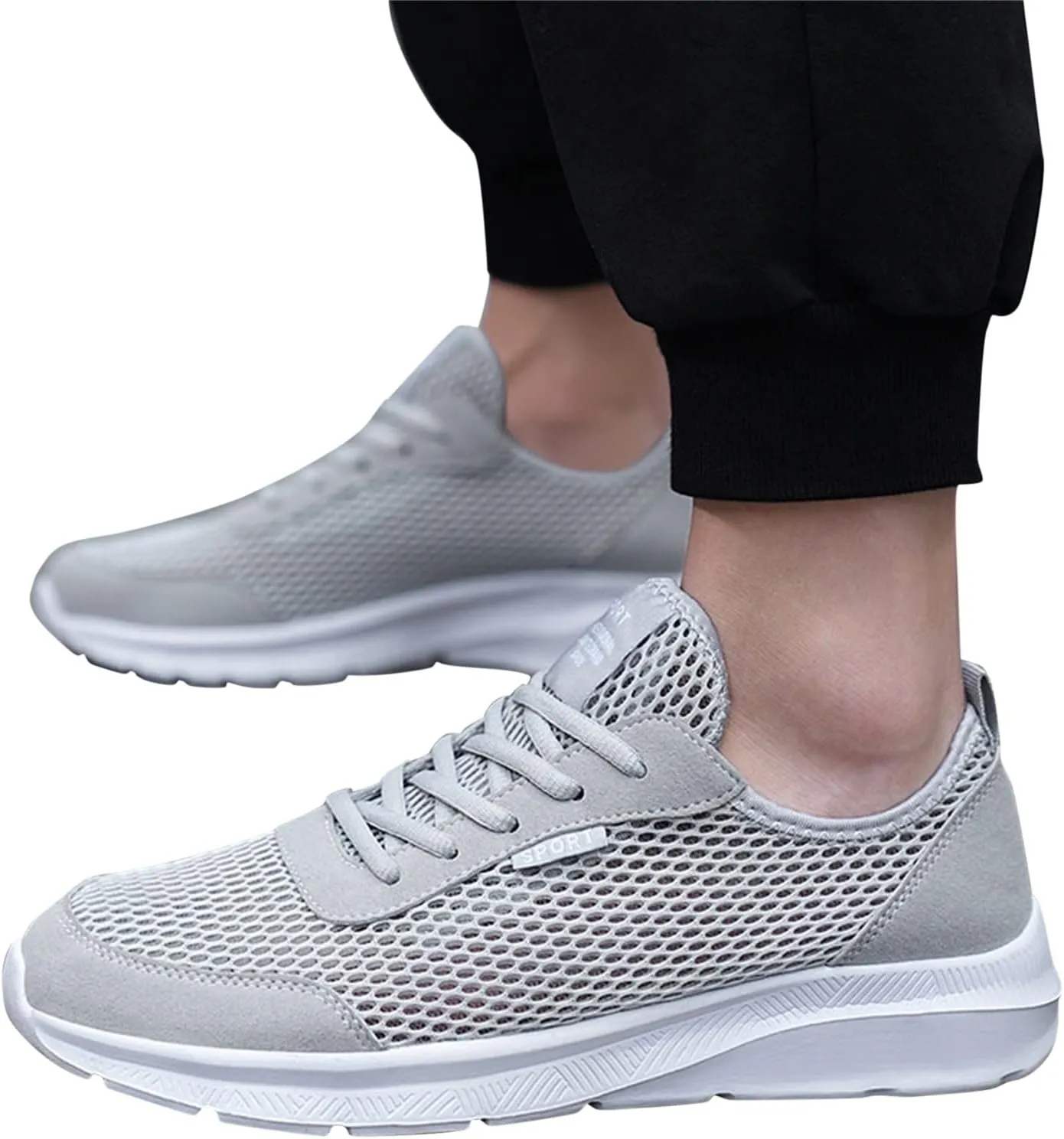 Men's Running Shoes Comfortable Lightweight Breathable Walking Shoes Mesh Workout Casual Sports Shoes