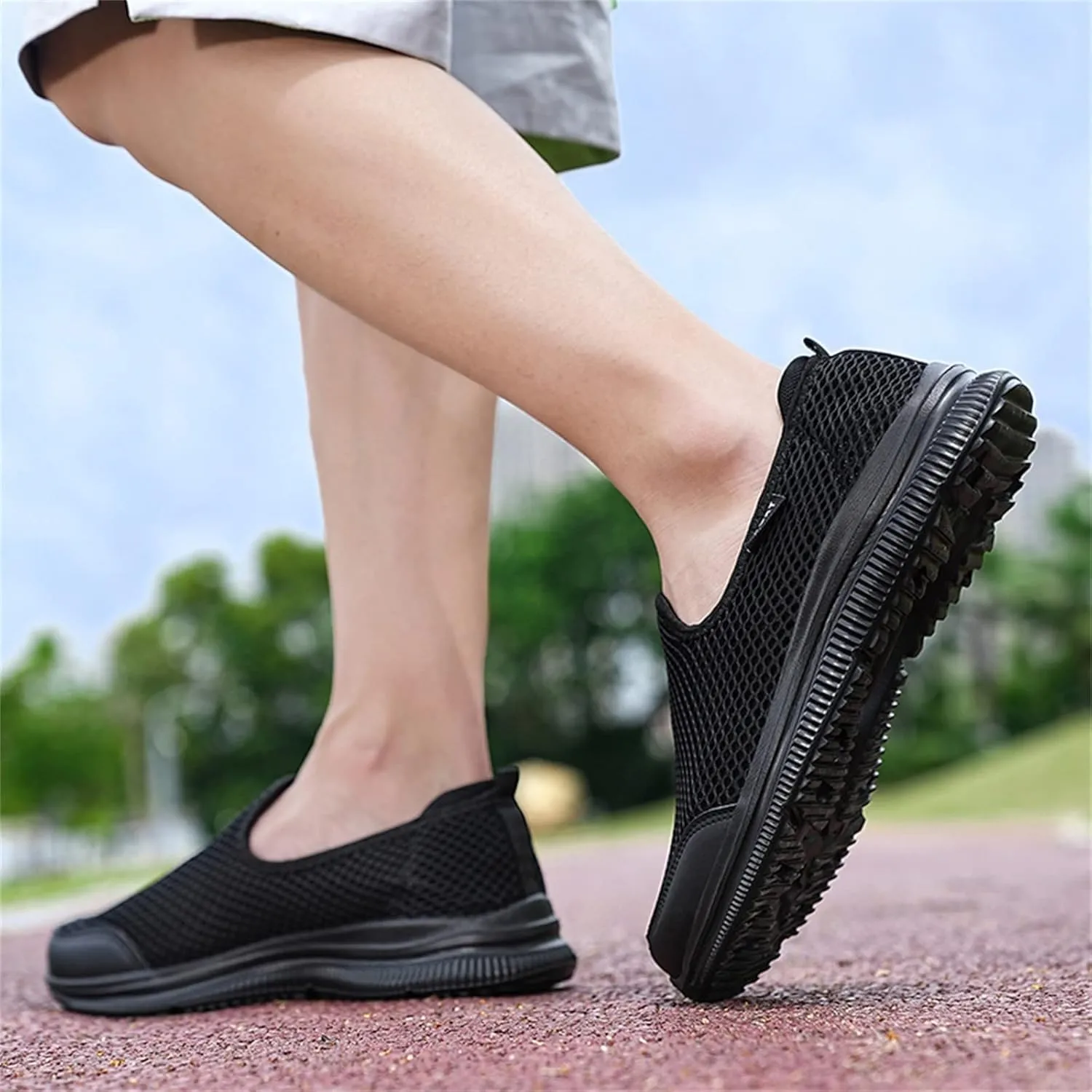 Men's Running Shoes Comfortable Lightweight Breathable Walking Shoes Mesh Workout Casual Sports Shoes