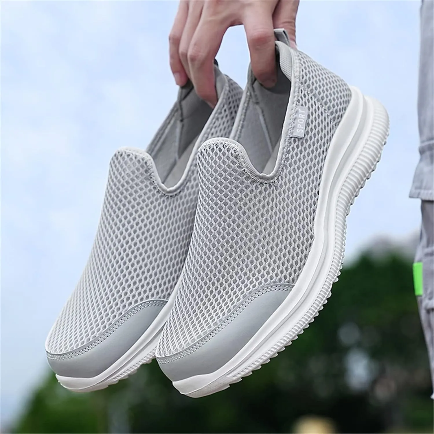 Men's Running Shoes Comfortable Lightweight Breathable Walking Shoes Mesh Workout Casual Sports Shoes