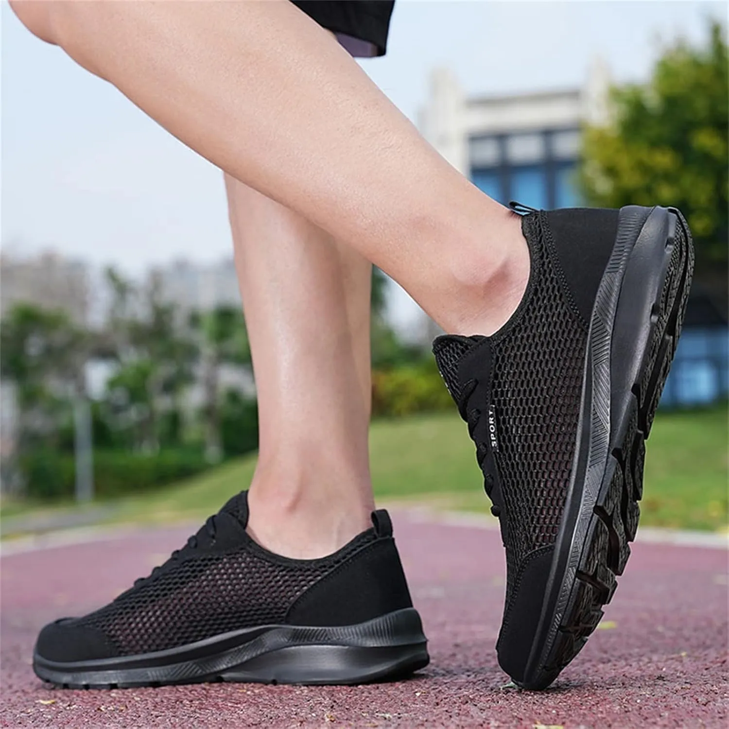 Men's Running Shoes Comfortable Lightweight Breathable Walking Shoes Mesh Workout Casual Sports Shoes