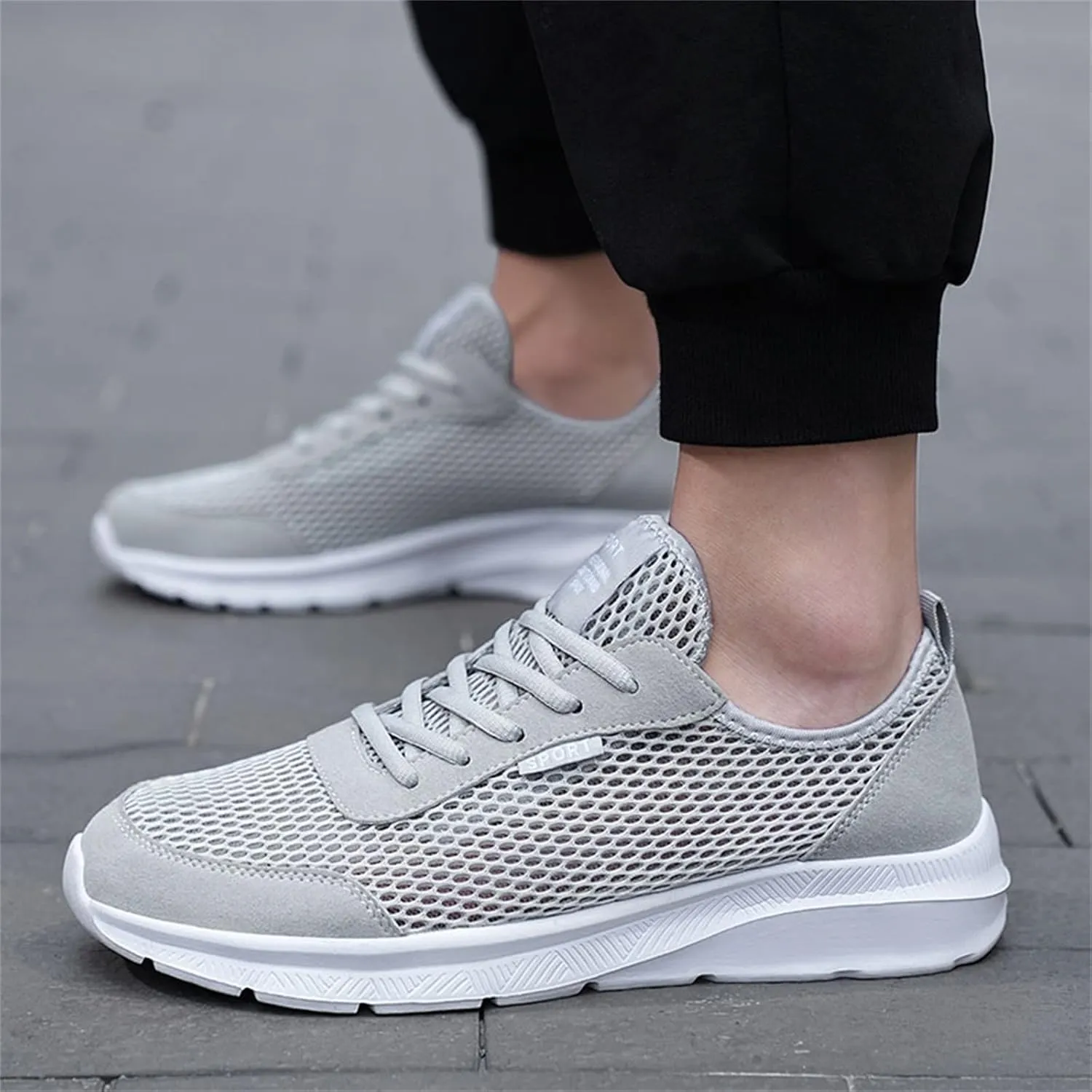 Men's Running Shoes Comfortable Lightweight Breathable Walking Shoes Mesh Workout Casual Sports Shoes