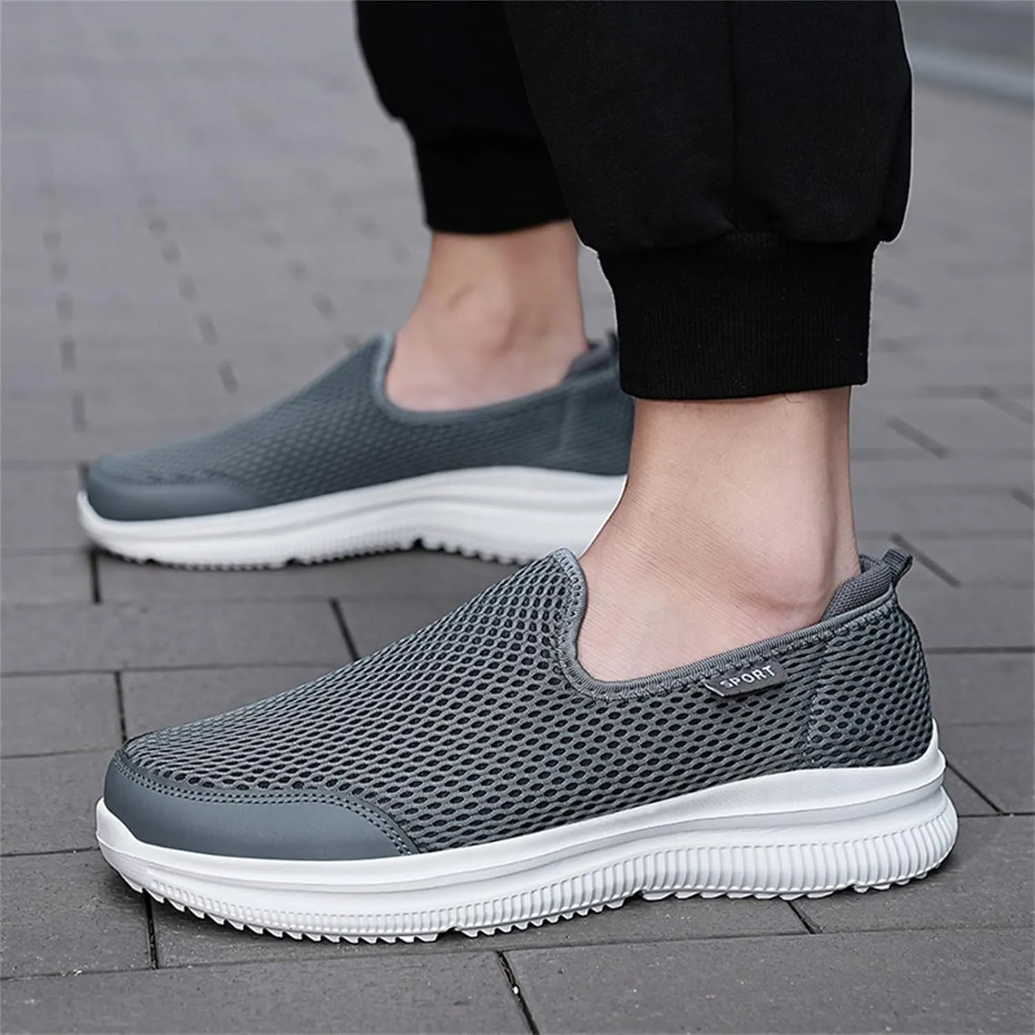 Men's Running Shoes Comfortable Lightweight Breathable Walking Shoes Mesh Workout Casual Sports Shoes
