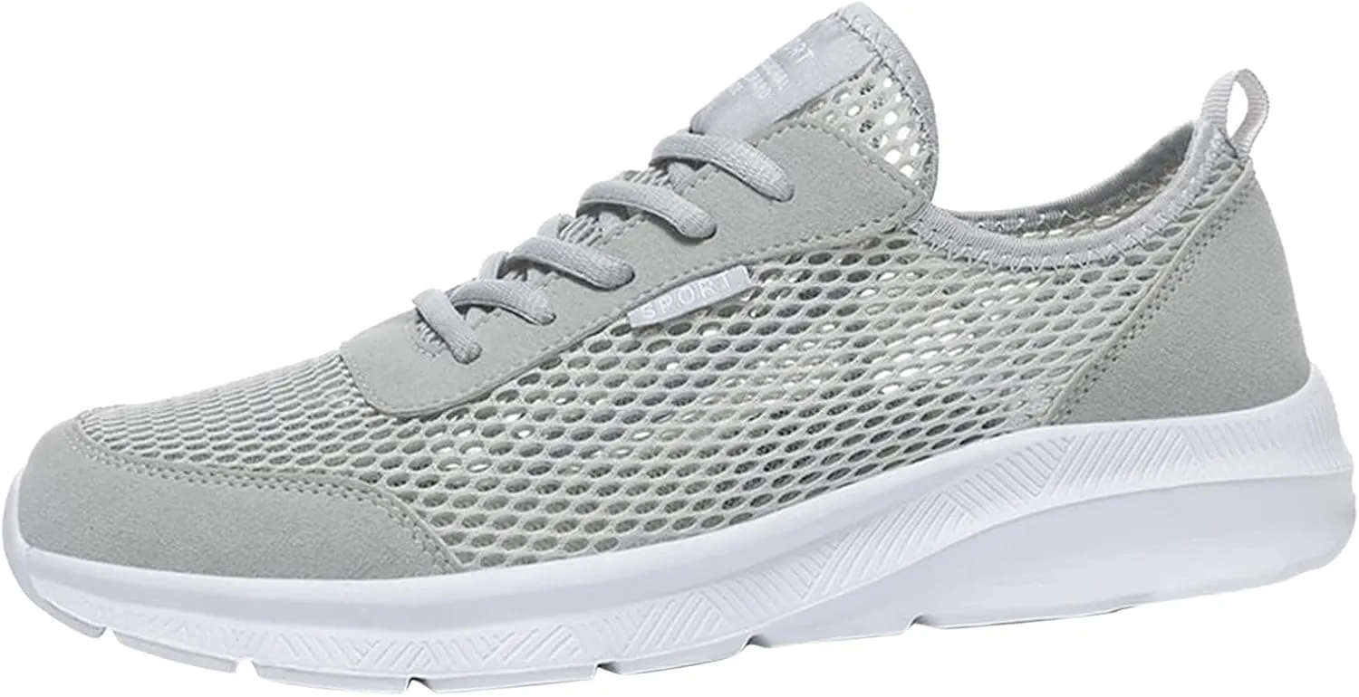 Men's Running Shoes Comfortable Lightweight Breathable Walking Shoes Mesh Workout Casual Sports Shoes