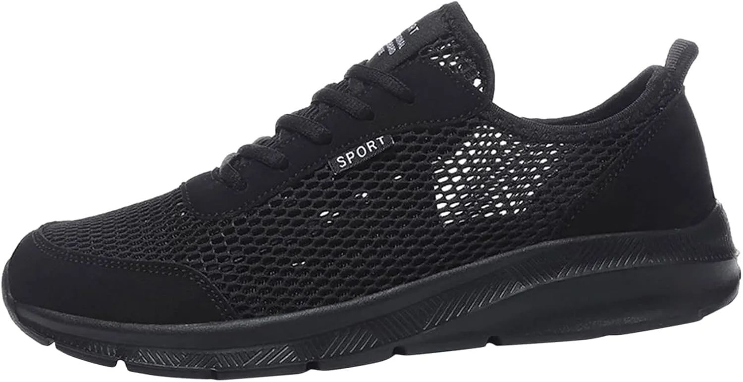 Men's Running Shoes Comfortable Lightweight Breathable Walking Shoes Mesh Workout Casual Sports Shoes