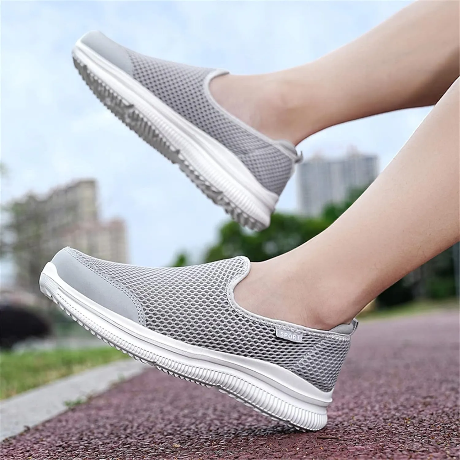 Men's Running Shoes Comfortable Lightweight Breathable Walking Shoes Mesh Workout Casual Sports Shoes