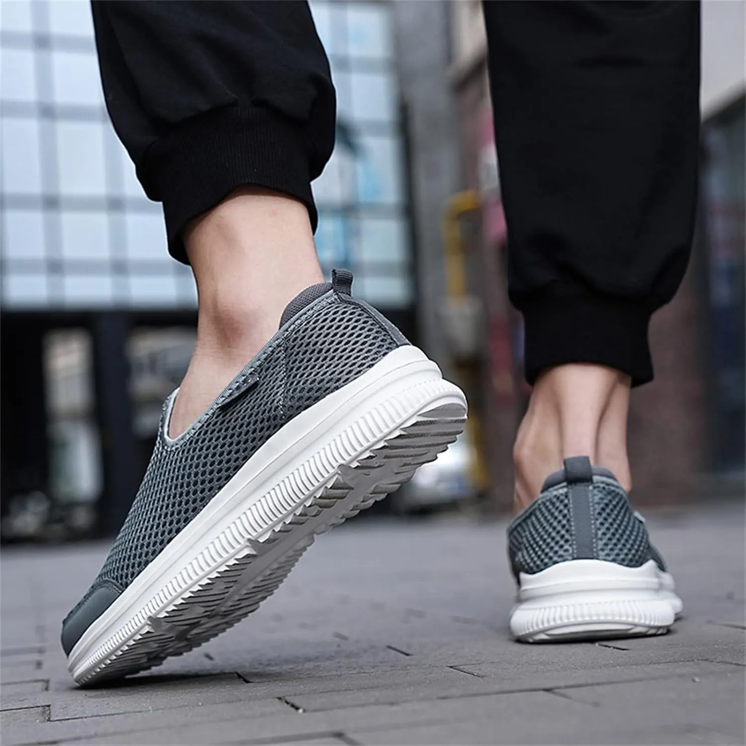 Men's Running Shoes Comfortable Lightweight Breathable Walking Shoes Mesh Workout Casual Sports Shoes