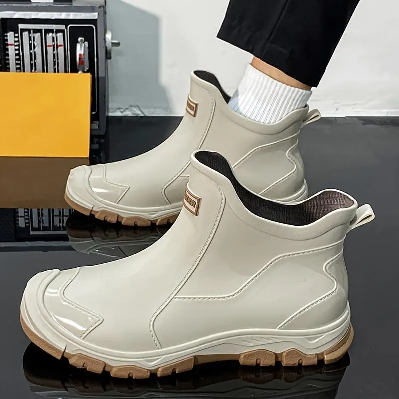 Men's Waterproof Rainshoes, Comfy Non Slip Durable Outdoor Activities