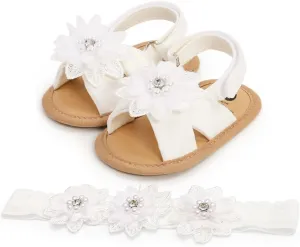 Ohwawadi Infant Baby Girl Shoes Baby Mary Jane Flats Princess Wedding Dress Shoes Crib Shoe for Newborns, Infants, Babies, and Toddlers