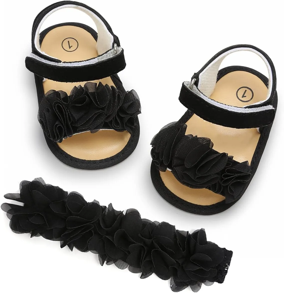 Ohwawadi Infant Baby Girl Shoes Baby Mary Jane Flats Princess Wedding Dress Shoes Crib Shoe for Newborns, Infants, Babies, and Toddlers