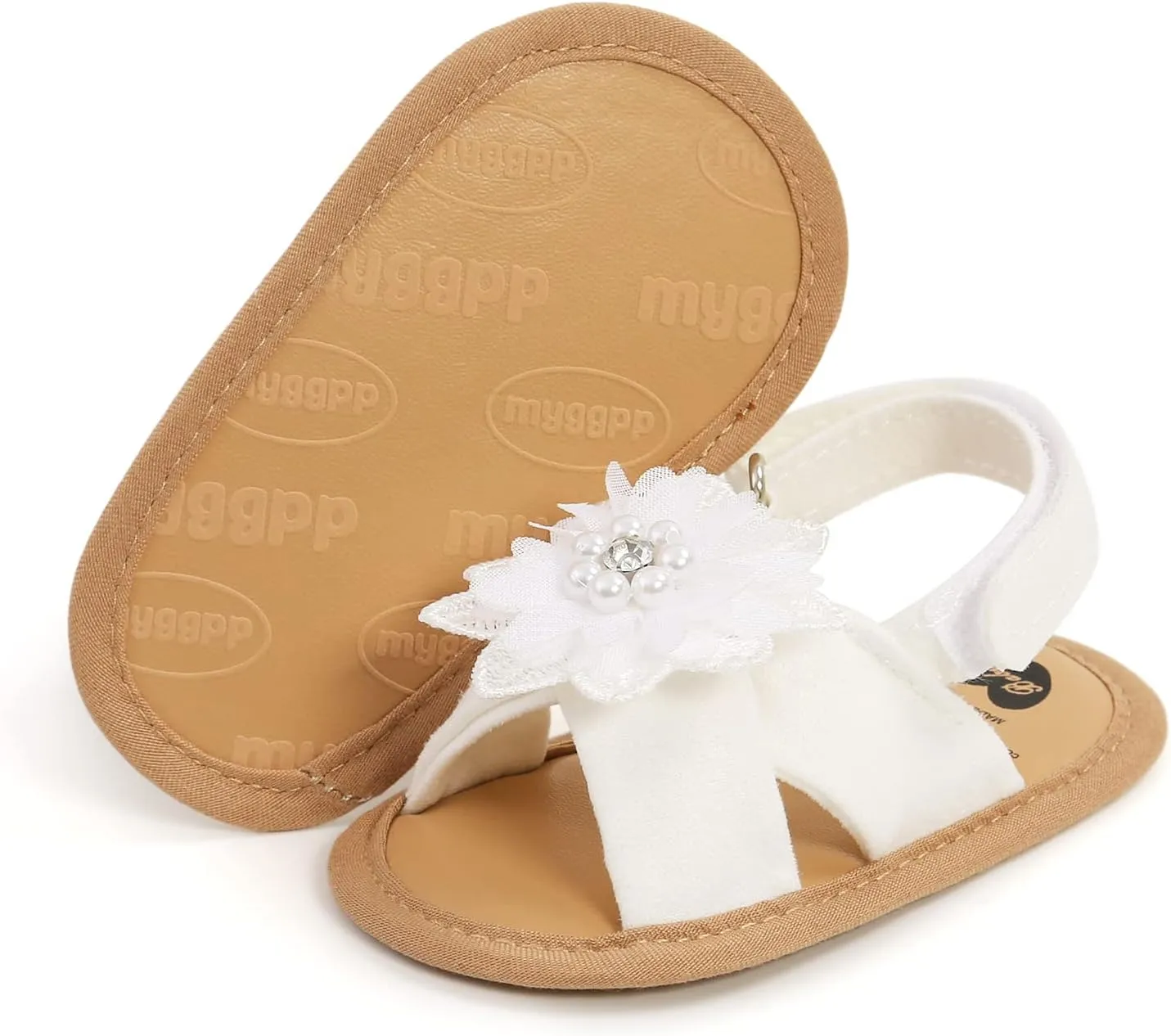 Ohwawadi Infant Baby Girl Shoes Baby Mary Jane Flats Princess Wedding Dress Shoes Crib Shoe for Newborns, Infants, Babies, and Toddlers