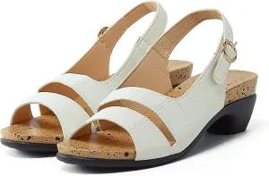 OMIREL Womens Wedge Flip Flops Sandals with Arch Support Breathable Open Toe Ankle Strap Slingback Shoes Breathable Platform Wedge Sandals,White,US6/EU37