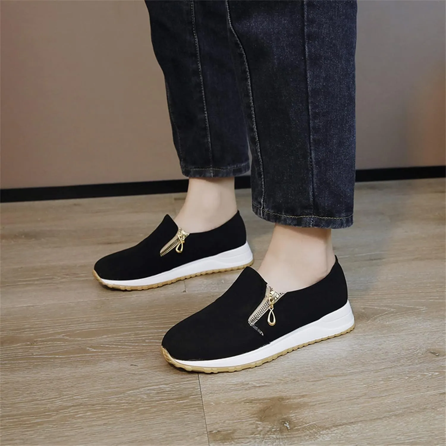 Orthopedic Diabetic Shoes for Women Slip On Walking Sneakers with Arch Support Comfortable Casual Loafers Plantar Fasciitis Foot Pain Relief