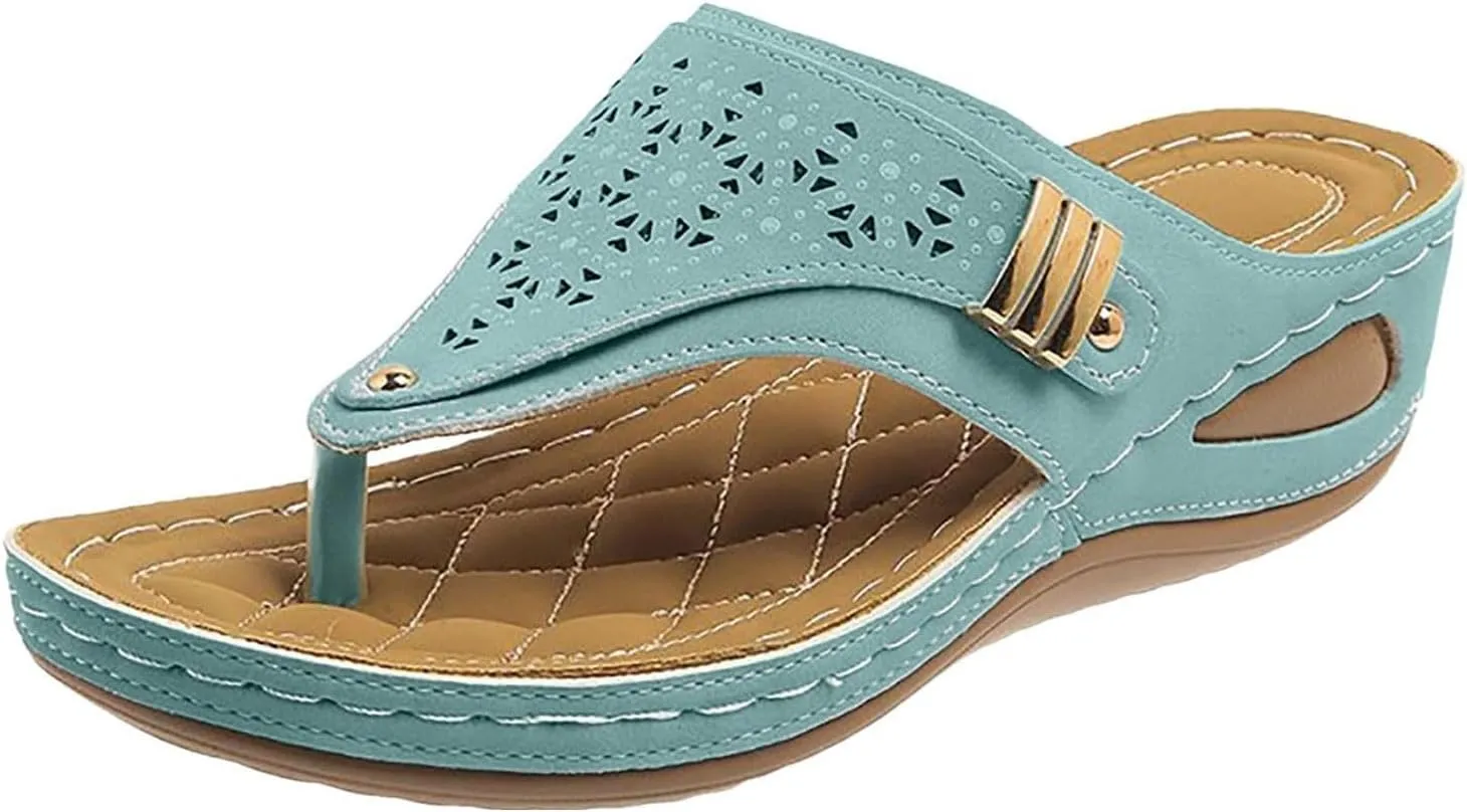 Orthopedic Sandals for Women Breathable Mesh Hollow Sports Comfortable Flip Flops Arch Support Slippers Sandals