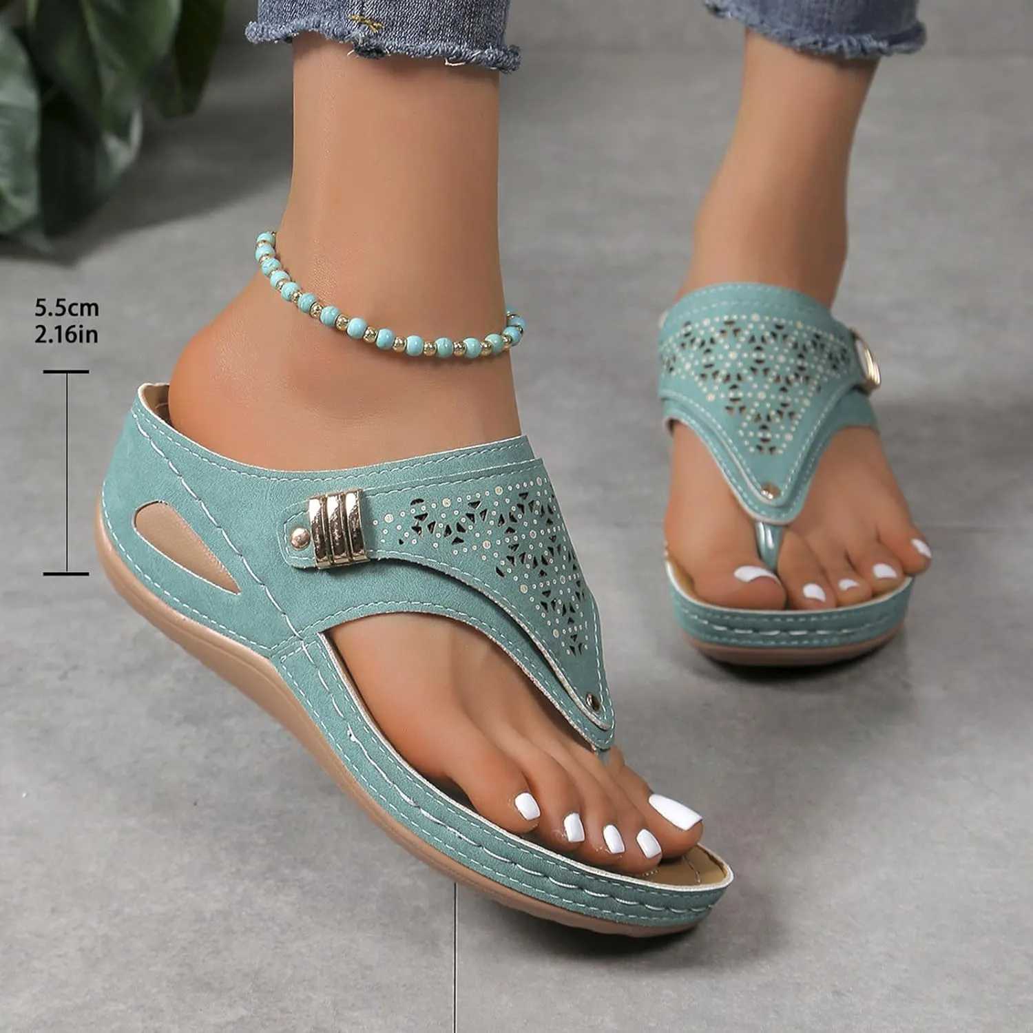 Orthopedic Sandals for Women Breathable Mesh Hollow Sports Comfortable Flip Flops Arch Support Slippers Sandals