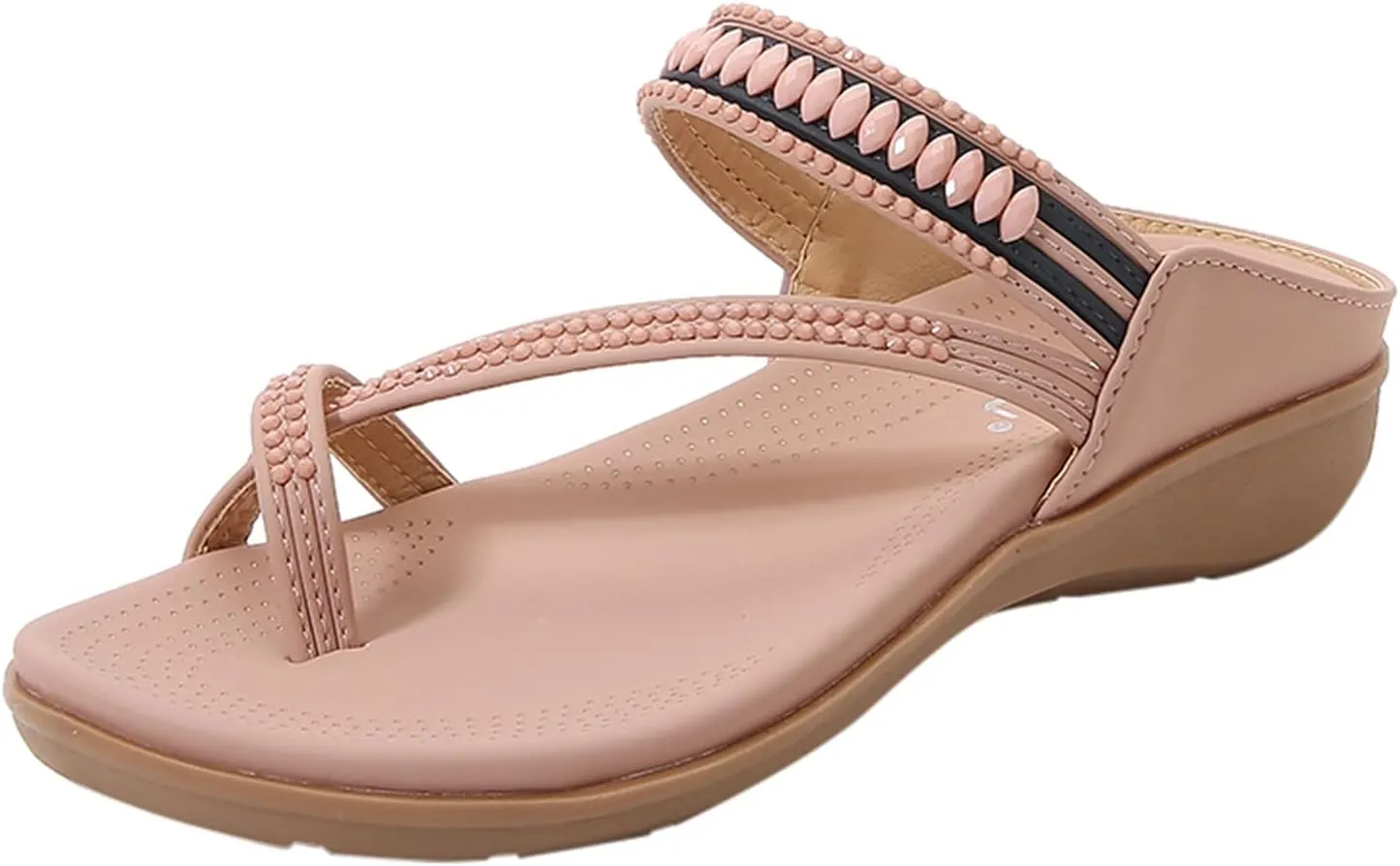 peqiut Sandals for Women Wedges Bohemian Beach Flip Flops Slippers Outdoor Breathable Womens Sandals