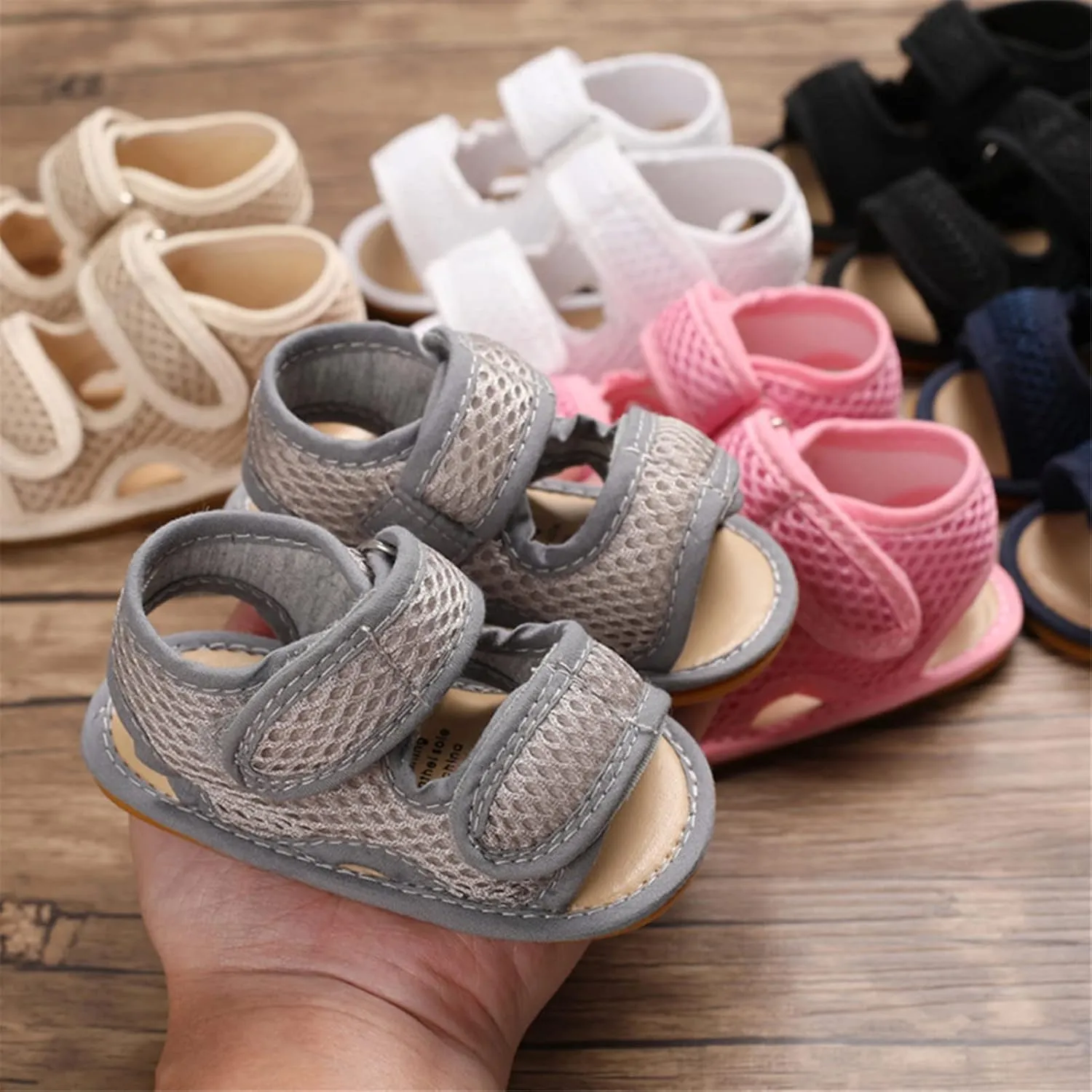 RVROVIC Baby Boys Girls Sandals Premium Soft Anti-Slip Rubber Sole Infant Summer Outdoor Shoes Toddler First Walkers
