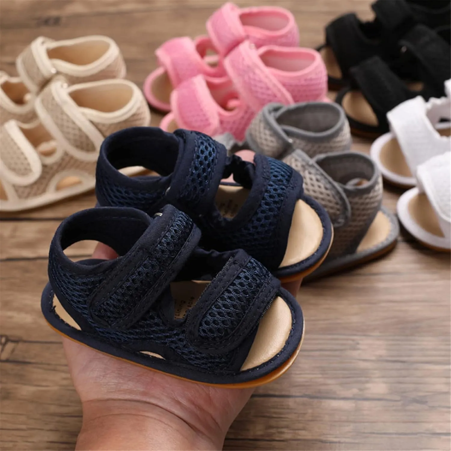 RVROVIC Baby Boys Girls Sandals Premium Soft Anti-Slip Rubber Sole Infant Summer Outdoor Shoes Toddler First Walkers