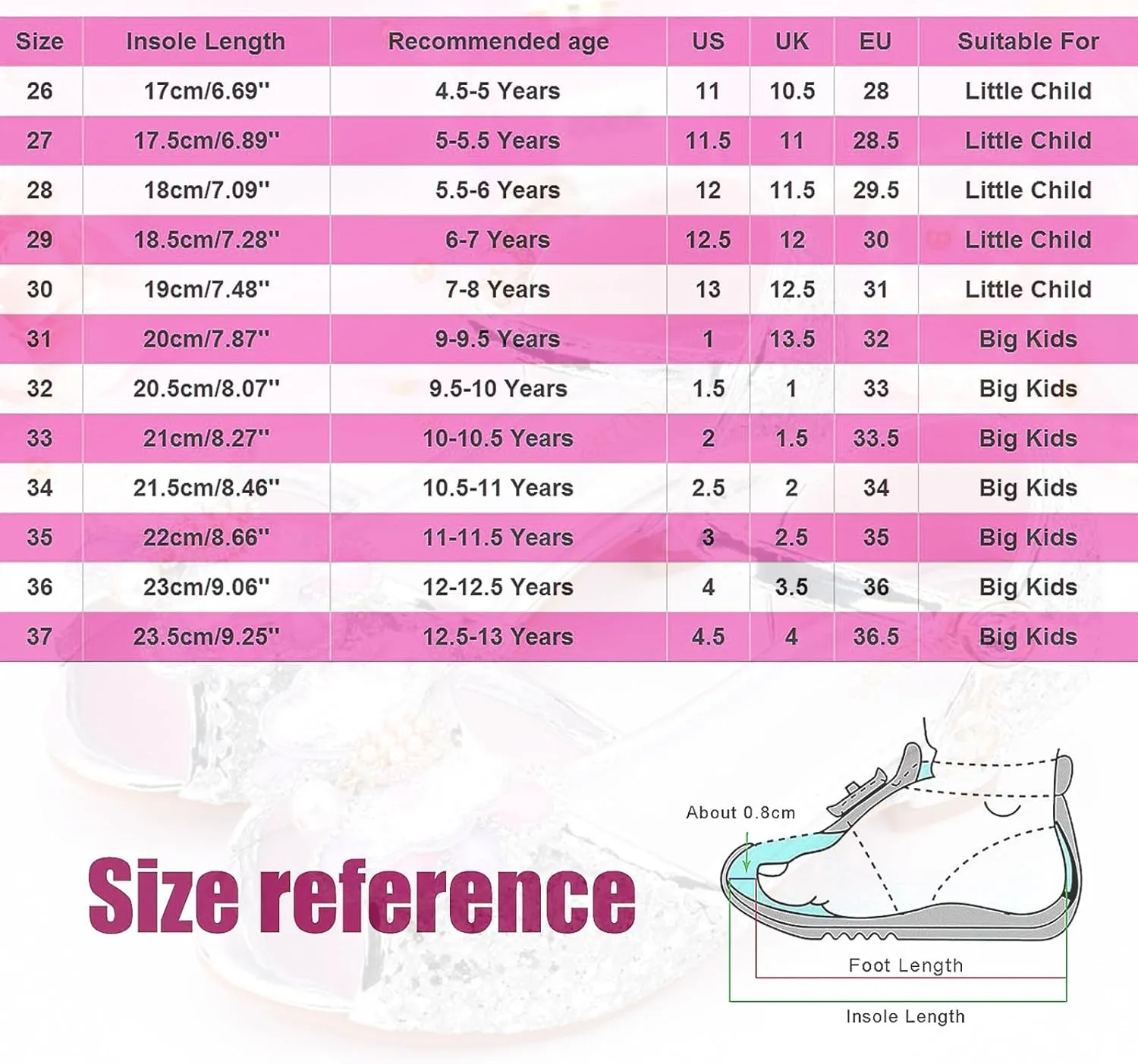 School Shoes for Girls Children Shoes with Diamond Shiny Sandals Princess Shoes Bow High Heels Show Princess