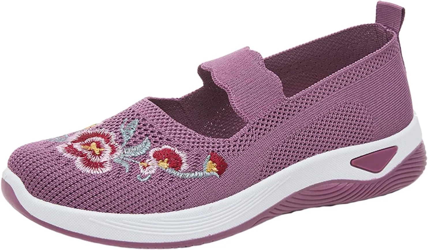 Slip On Shoes for Women Fashion Printed Labor Work Shoes Hook and Loop Strap Walking Shoes Arch Support Shoes