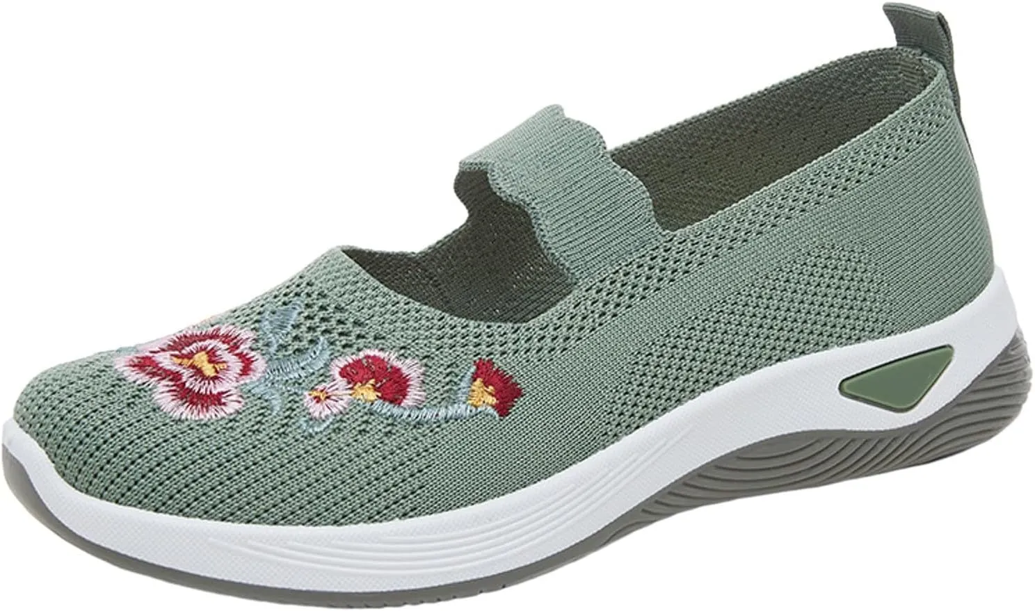 Slip On Shoes for Women Fashion Printed Labor Work Shoes Hook and Loop Strap Walking Shoes Arch Support Shoes