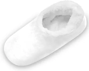 Slippers for Kids Home House Fuzzy Slipper Indoor Soft Plush Fleece Non Slip Casual Shoes for Boys Girls, White, XS