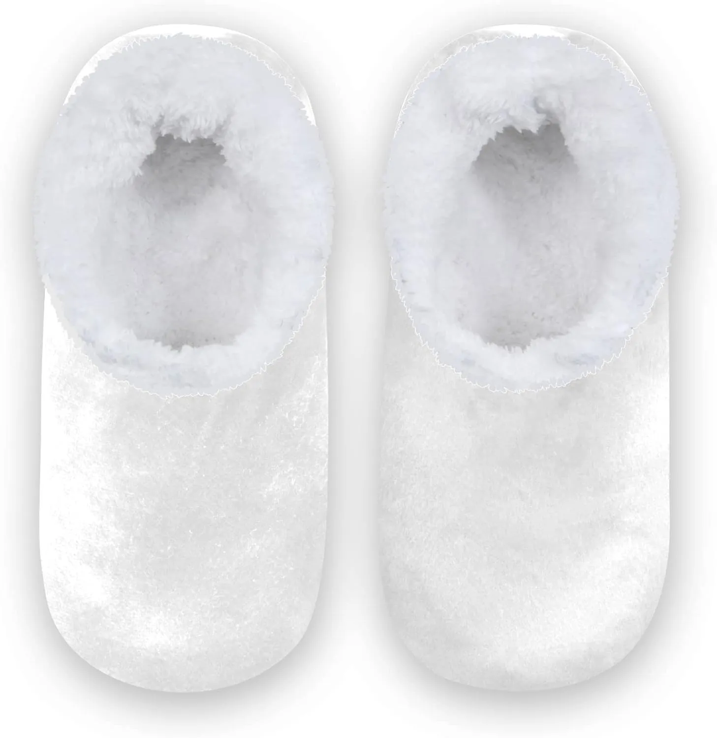 Slippers for Kids Home House Fuzzy Slipper Indoor Soft Plush Fleece Non Slip Casual Shoes for Boys Girls, White, XS