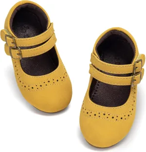THEE BRON Toddler Mary Janes | Arch Support Leather Princess Shoes | Birthday Party Flats