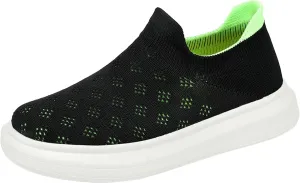 Toddler Tennis Shoes Boys Girls Slip On Casual Running Shoes Woven Breathable Soft Soled Sports Outdoor Shoes