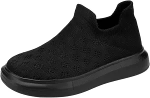 Toddler Tennis Shoes Boys Girls Slip On Casual Running Shoes Woven Breathable Soft Soled Sports Outdoor Shoes