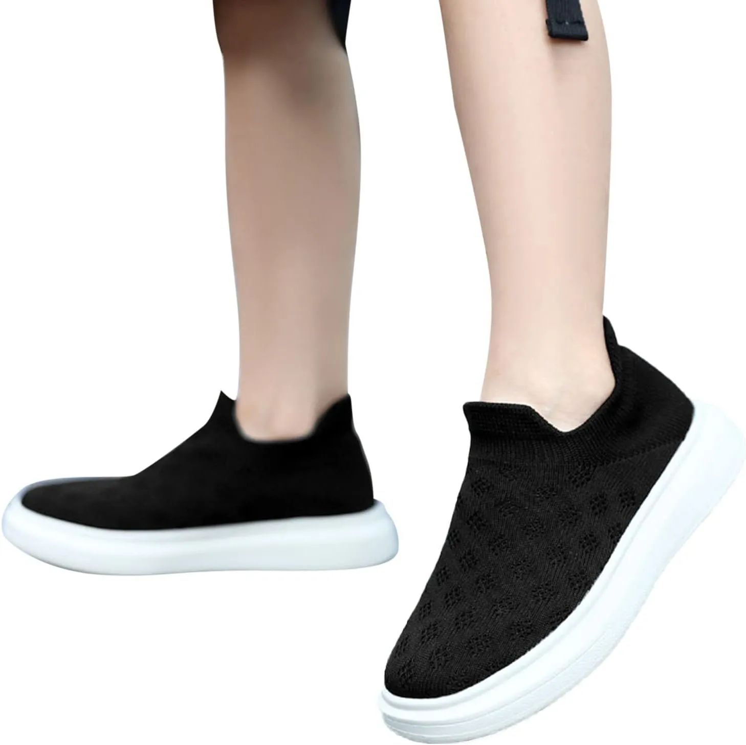 Toddler Tennis Shoes Boys Girls Slip On Casual Running Shoes Woven Breathable Soft Soled Sports Outdoor Shoes