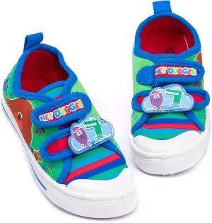Trainers Boys Sneakers Squirrel Club Green Kids Canvas Shoes