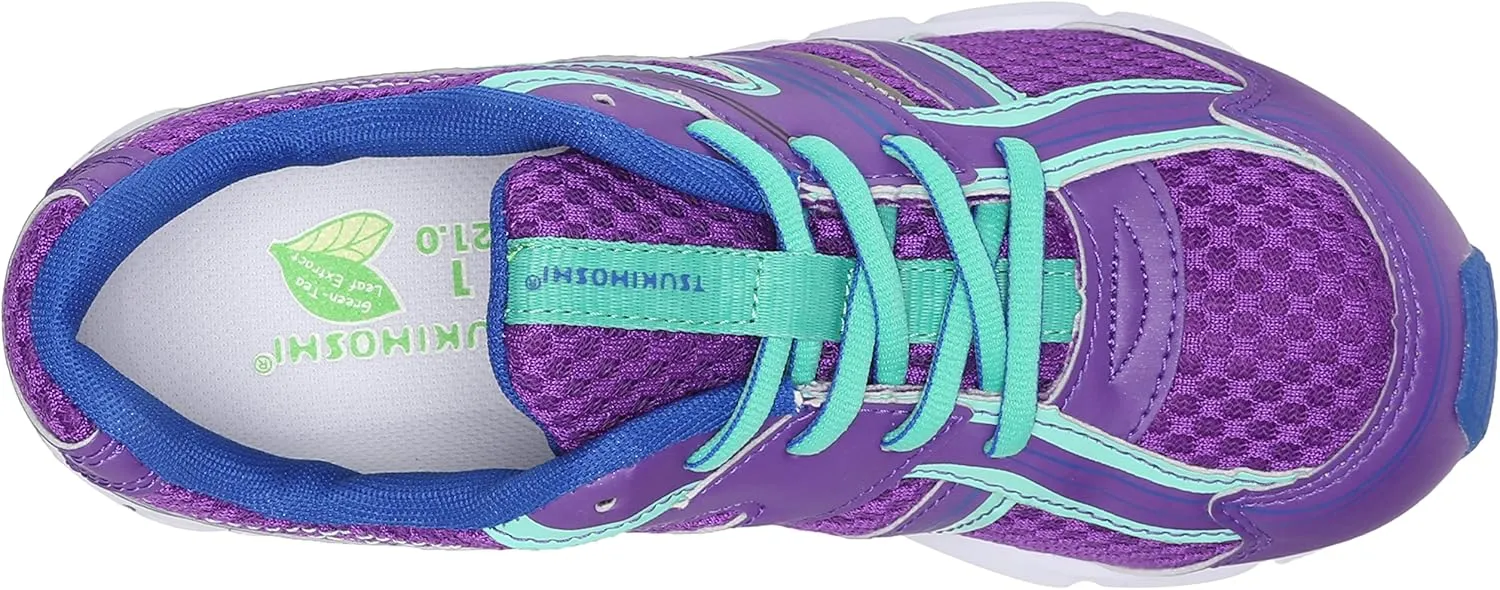 TSUKIHOSHI 3583 DASH Lace-Up Machine Washable Child Sneaker Shoe with Wide Toe Box and Slip-Resistant, Non-Marking Outsole - For Toddlers and Little Kids, Ages 1-8