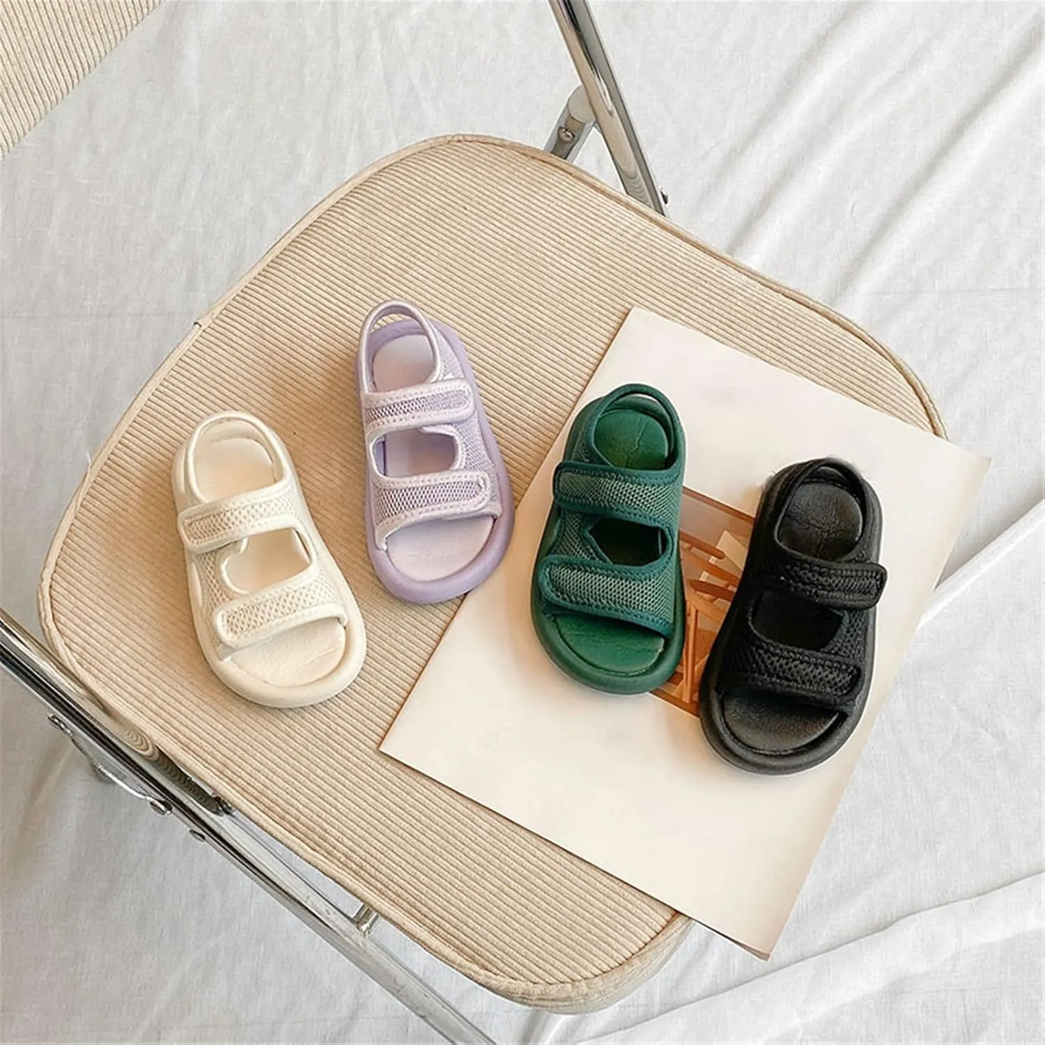 Unisex Child Summer Sandals Adjustable Strap Open Toe Sandals Toddler Girl Boy Slip-On Water Shoes Hiking Shoes Kids