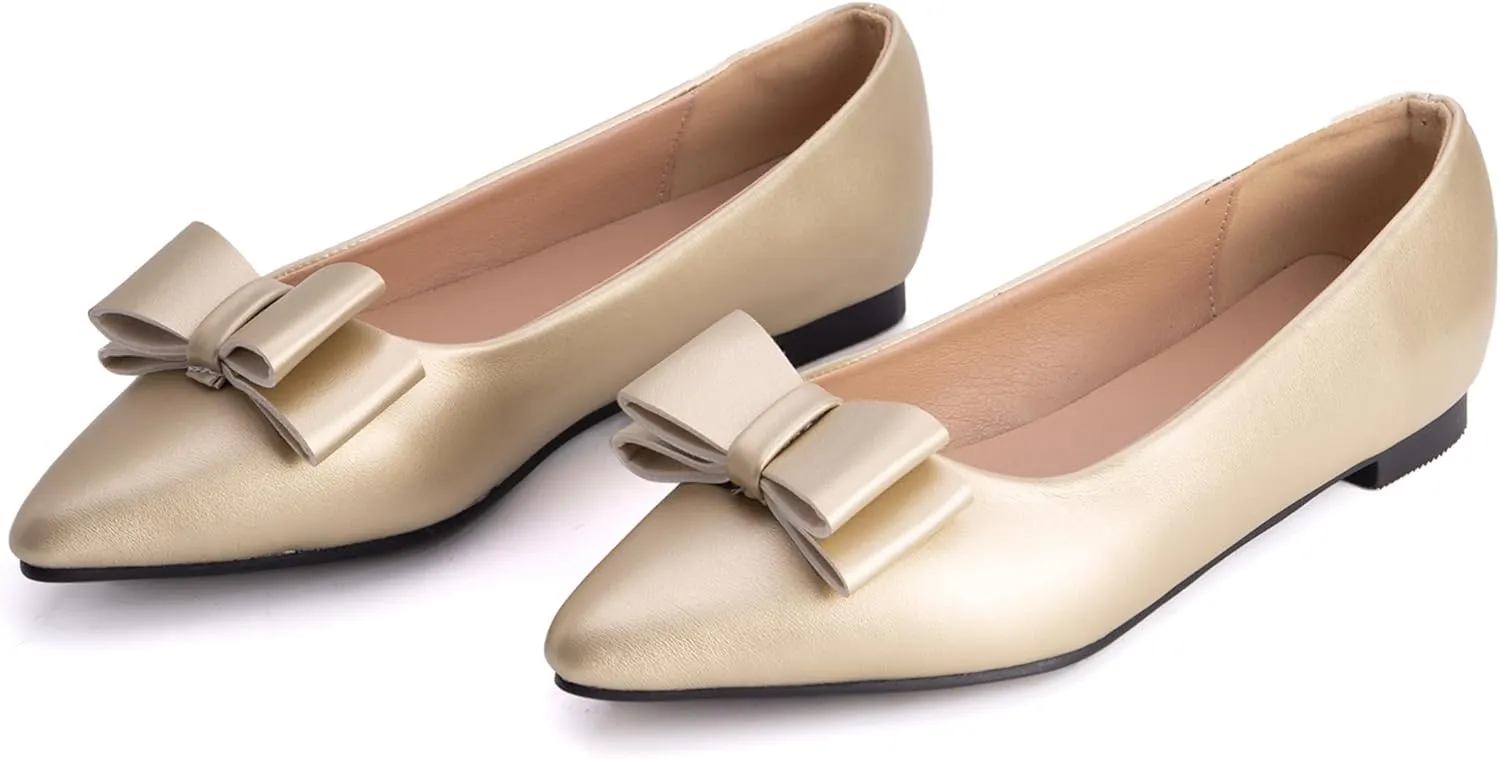 Walking Flats Women Daily Pointed Toe Work Dolly Shoes